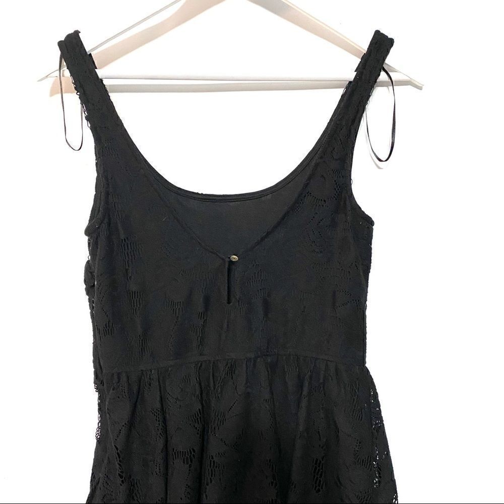 ZARA TRF Black Lace Babydoll Mini Dress – Medium – Y2K Inspired - Picture 4 of 5